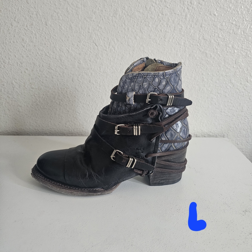 Freebird by Steven Black Leather Ankle Boots - Picture 3 of 13